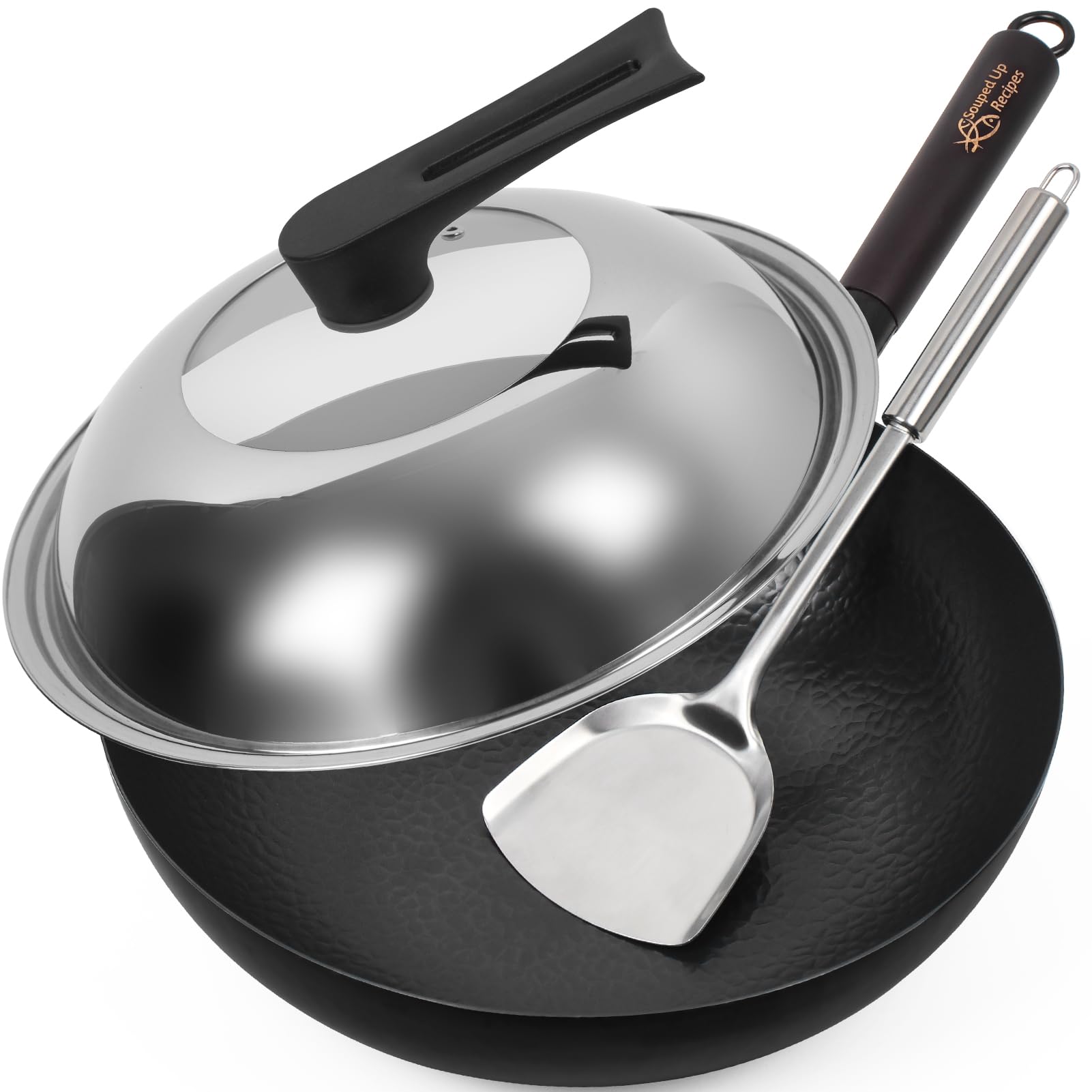 Wok de Souped Up Recipes de 12,5 pulgadas listo para saltear sabores intensos.