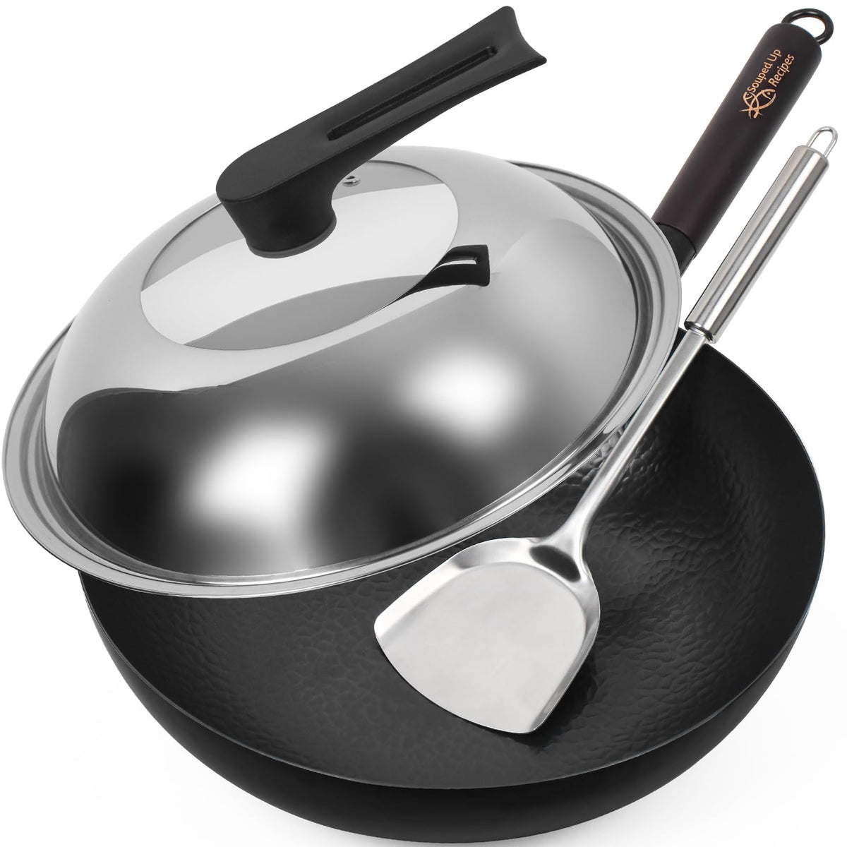 Wok de Souped Up Recipes de 12,5 pulgadas listo para saltear sabores intensos.
