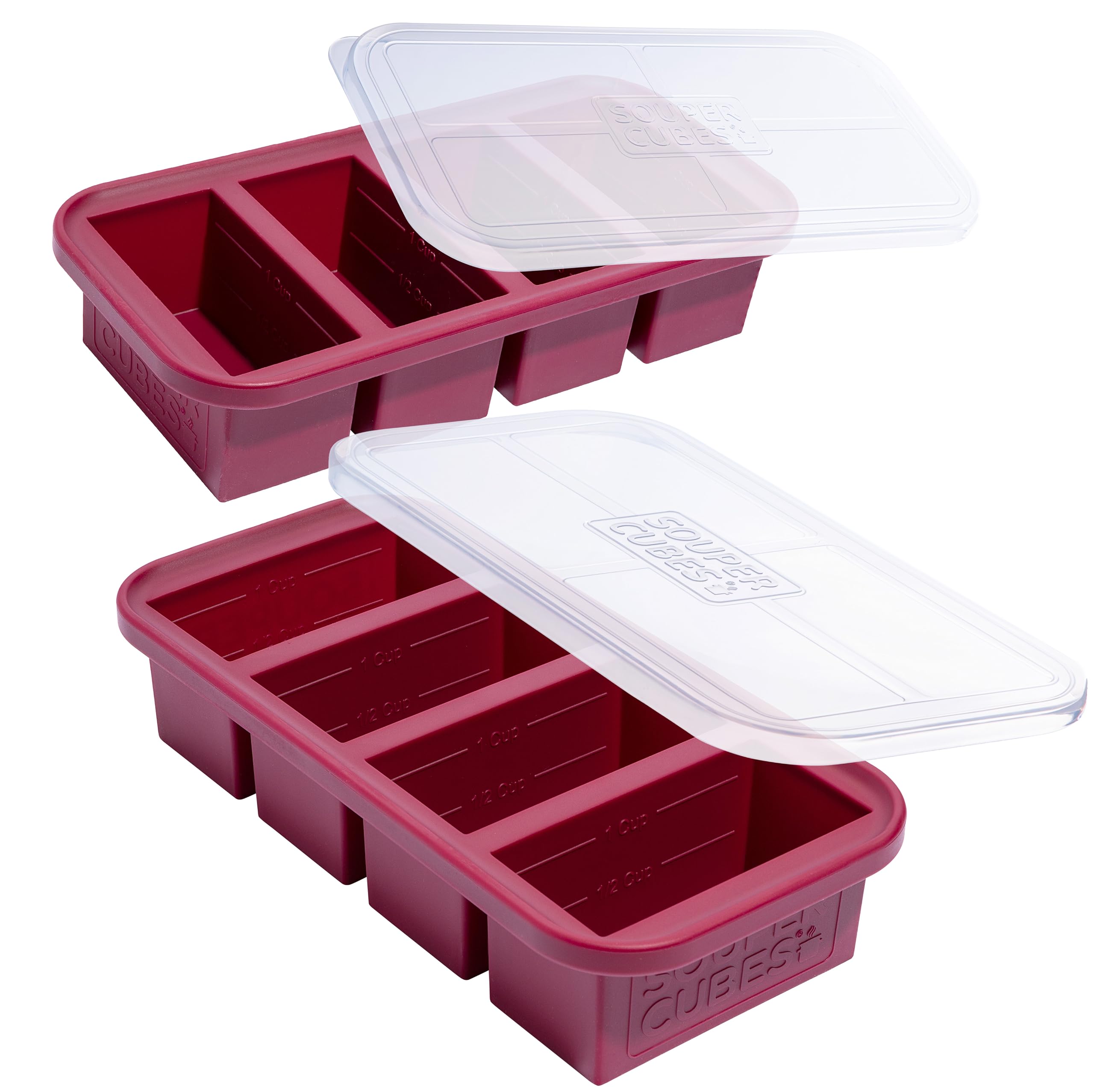 Souper Cubes: bandeja congelar 1 taza con tapas, ideal para porciones listas para calentar.