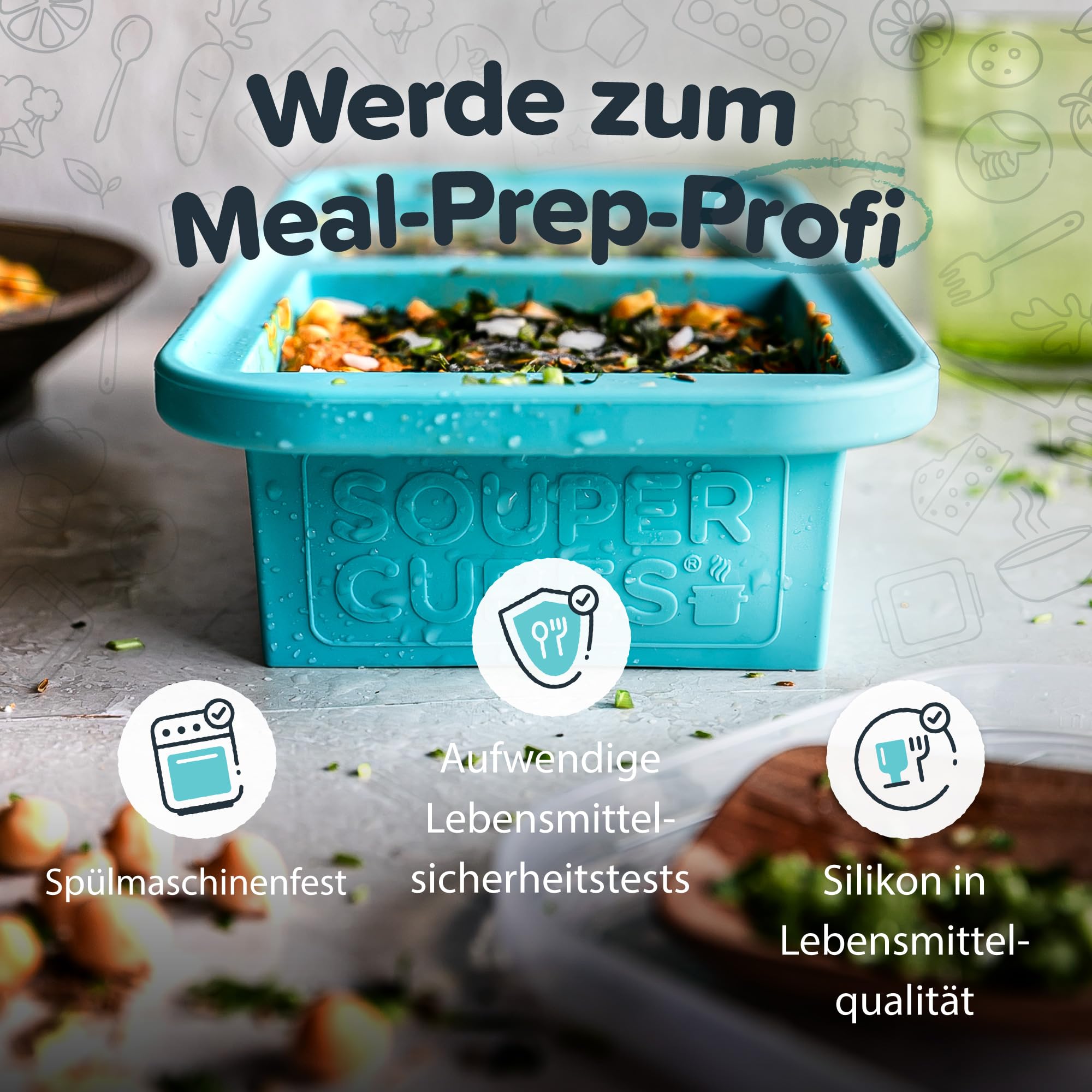 Souper Cubes media taza para congelar porciones pequeñas