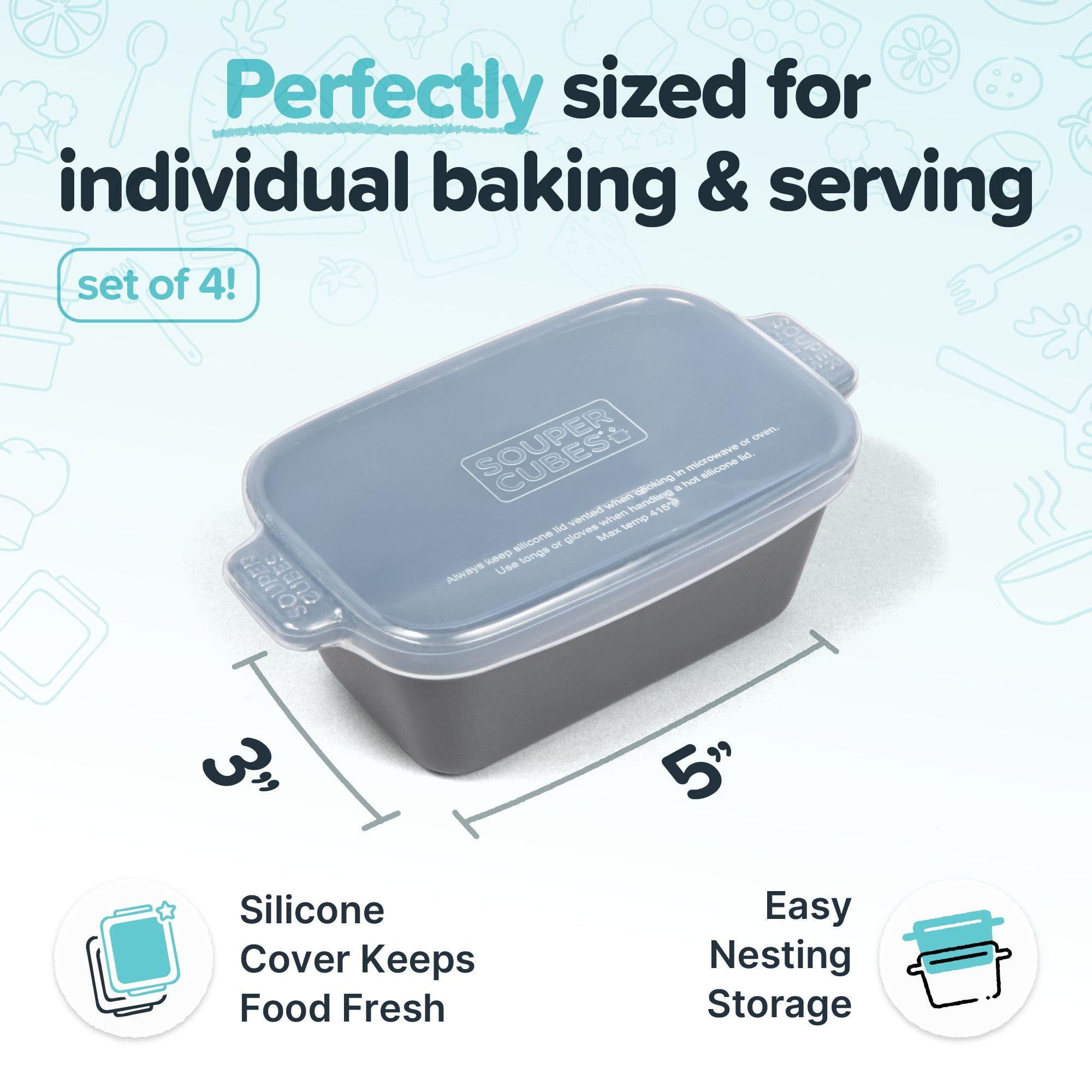 Diseño apilable de Souper Cubes, ahorro de espacio en cocina.