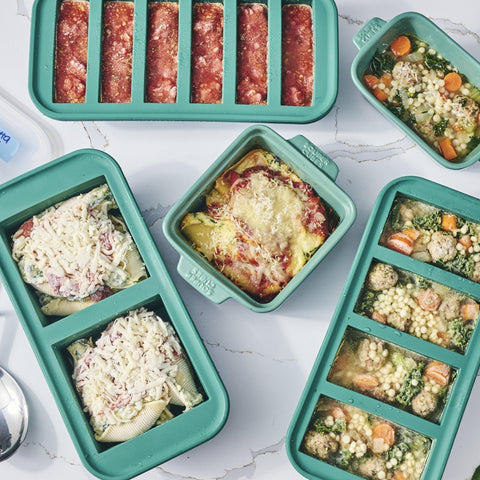 Souper Cubes: diseño de silicona Kale que facilita desmoldar y limpiar.