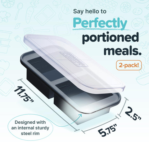 Souper Cubes: indicador de porciones para 1 y 2 tazas, fácil de medir.