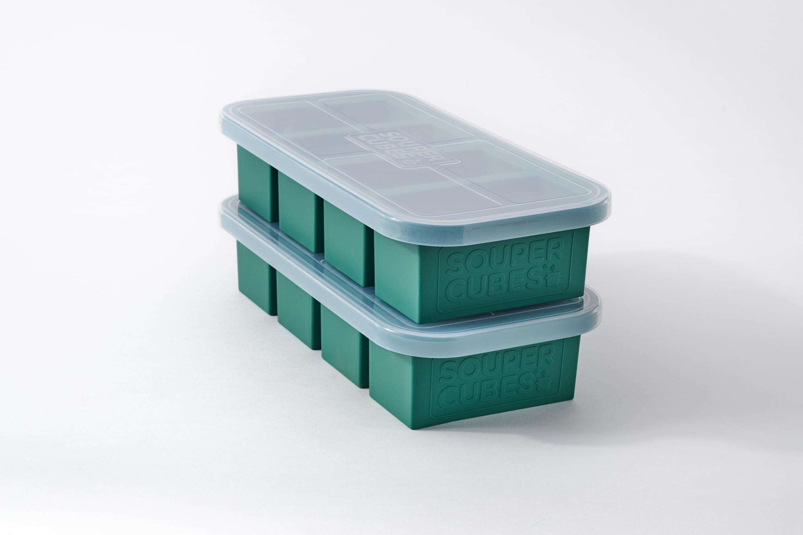 Souper Cubes Kale, bandeja 1 taza con tapa para porciones fáciles de almacenar