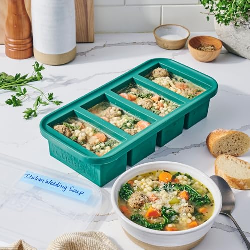 Souper Cubes Kale, silicona de grado alimentario facilita desmoldado y limpieza rápida