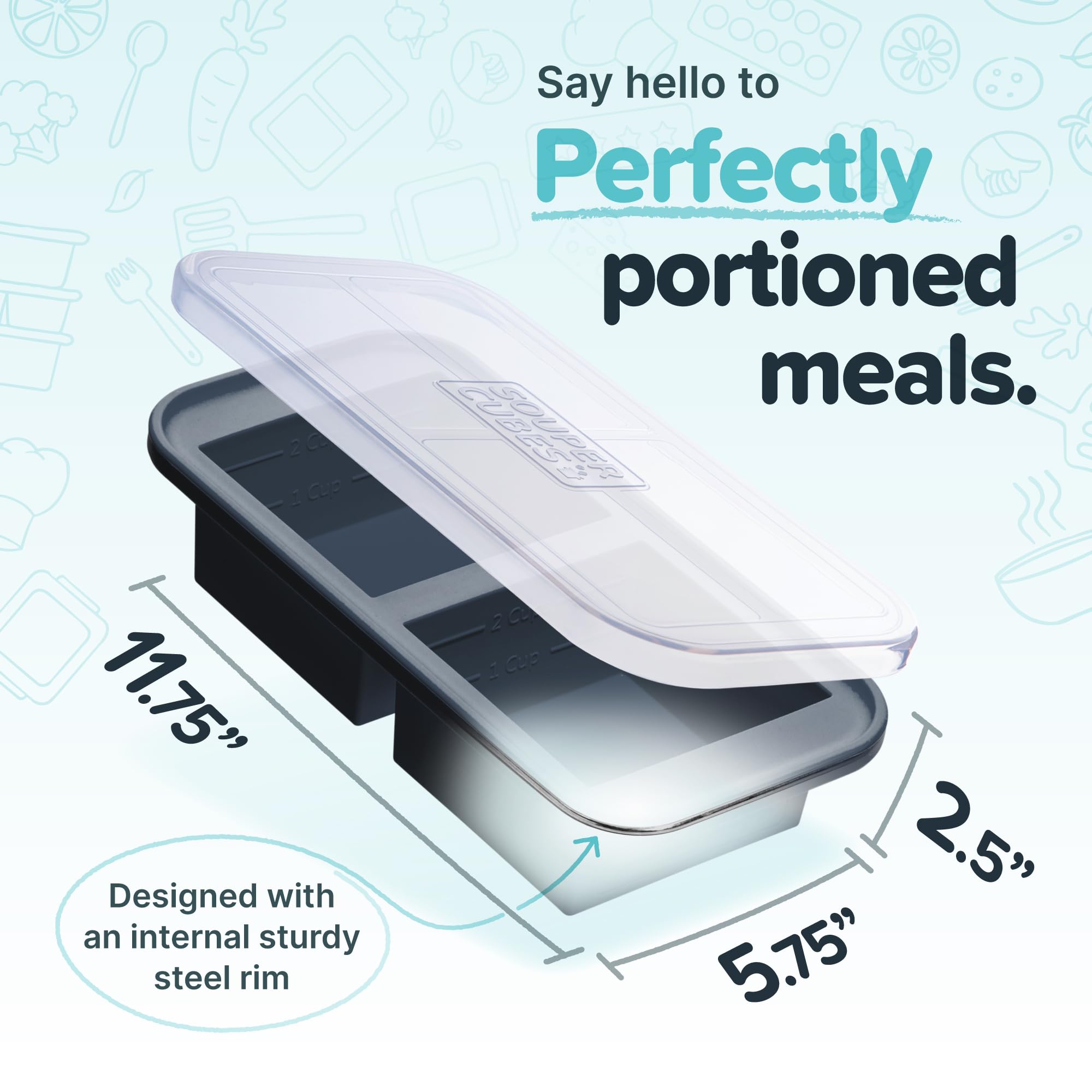 Souper Cubes: molde de porciones para congelar, almacenamiento práctico para comidas.