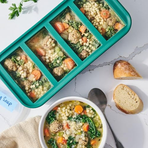 Souper Cubes: molde con tapa para facilitar almacenamiento y porciones rápidas