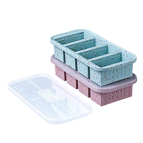 Souper Cubes, molde de silicona platino flexible para congelar caldos y salsas.