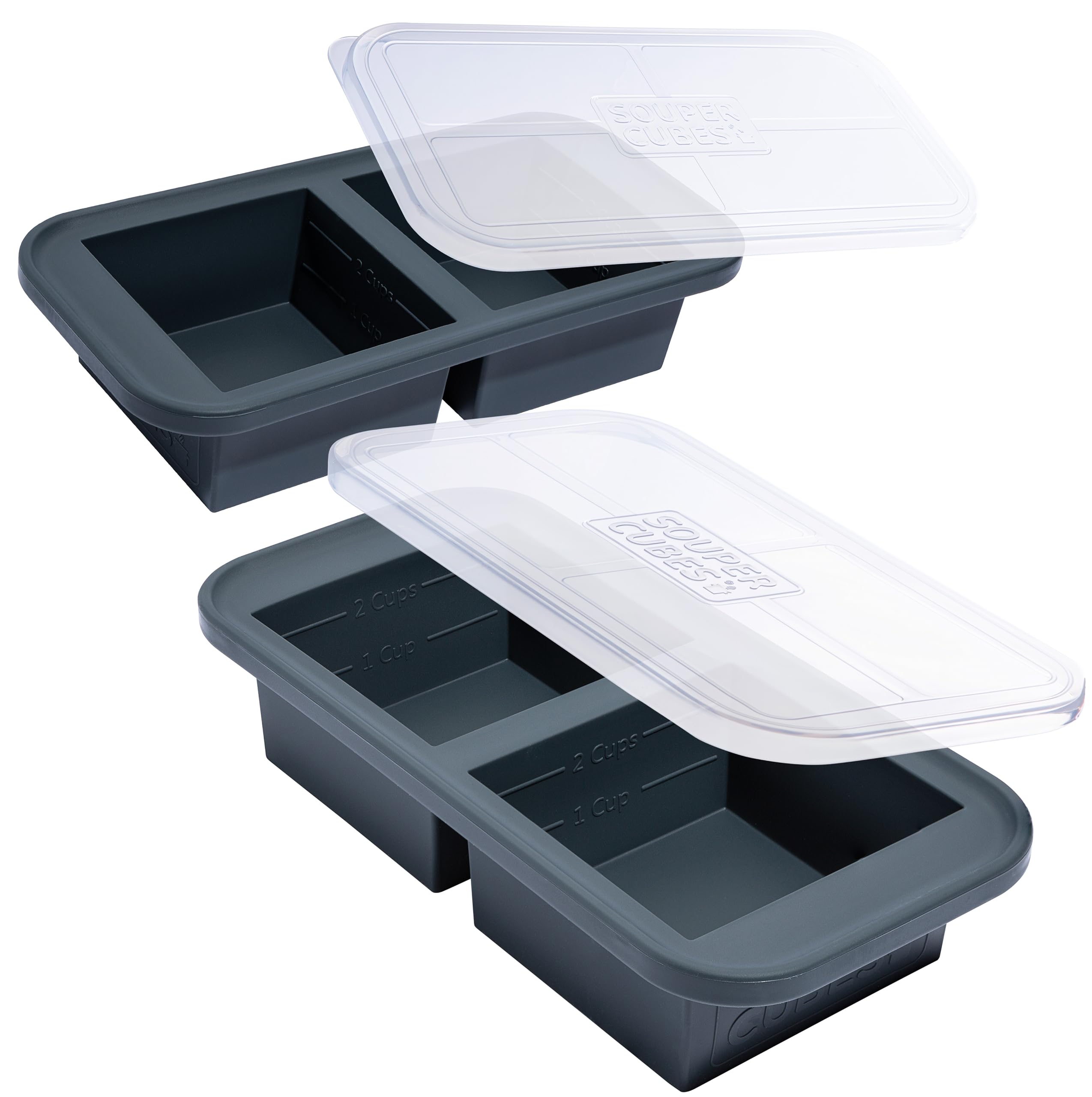Souper Cubes: moldes para congelar sopa con tapa, ideal para porciones de 2 tazas.
