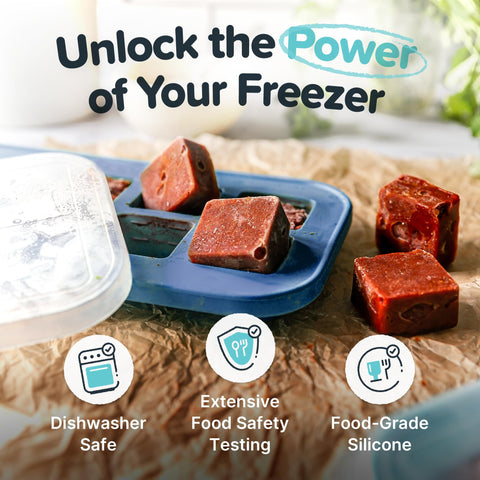 Souper Cubes: líneas de llenado para porciones precisas de 2 cucharadas.
