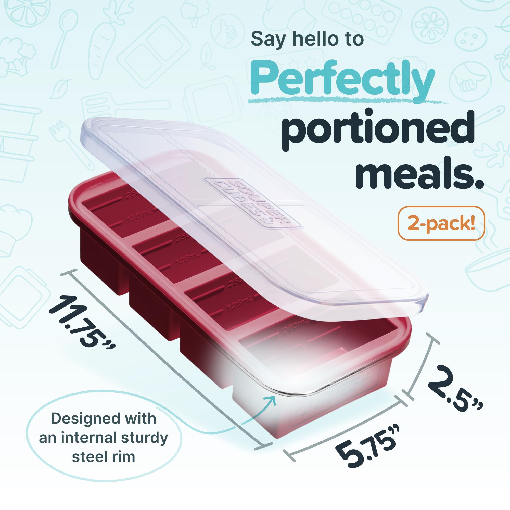 Souper Cubes: foto mostrando sopa congelada en porciones, facilita la planificación de comidas.