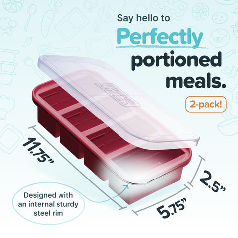 Souper Cubes: foto mostrando sopa congelada en porciones, facilita la planificación de comidas.