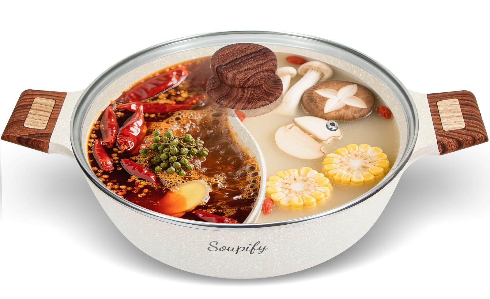 Soupify Olla shabu shabu disfruta dos sabores en una misma olla