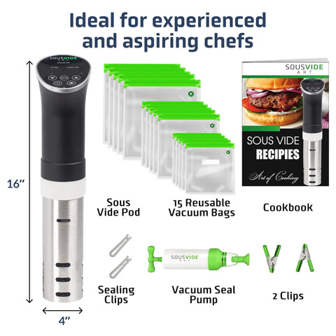SOUSVIDE ART bomba de vacío compacta para sellado rápido.