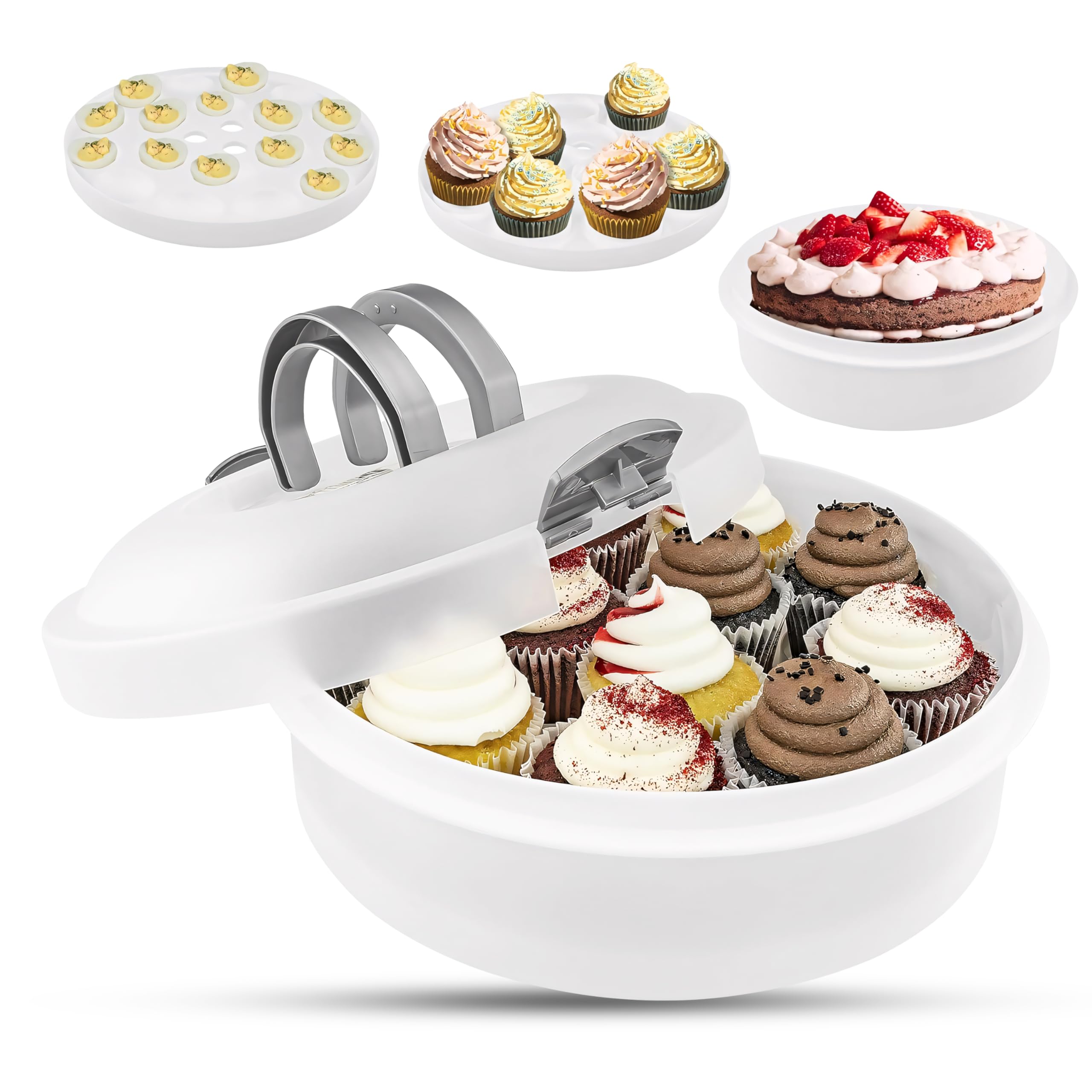 Porta tartas con tapa de Southern Homewares, transporte seguro de tartas.