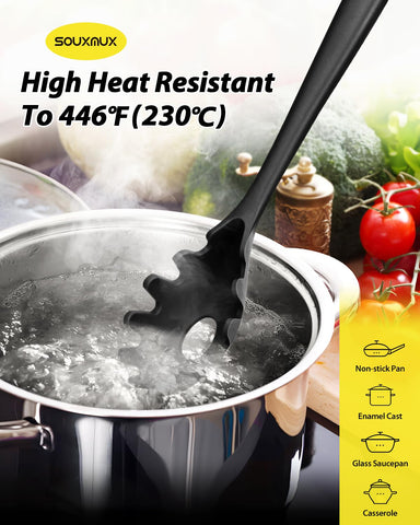 Souxmux mango suave para agarre cómodo y cocción controlada.