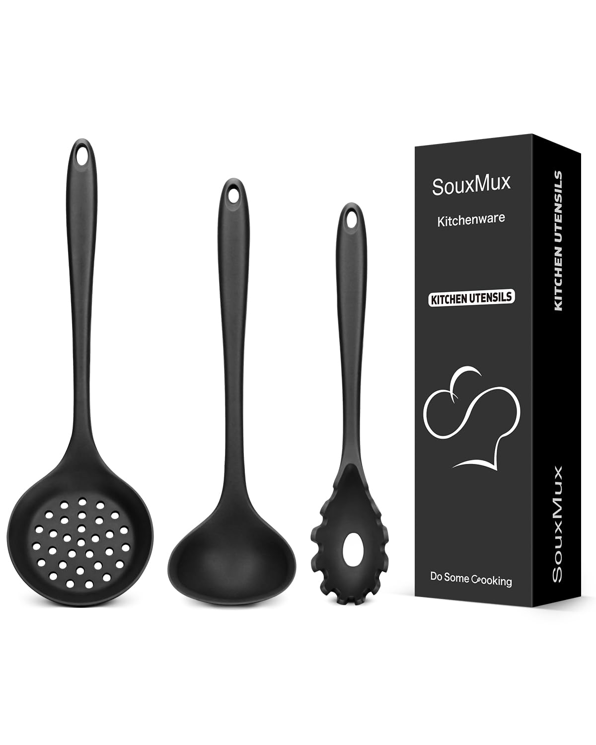 Souxmux utensilios de silicona, diseño de una pieza para cocinar sin rayar superficies.