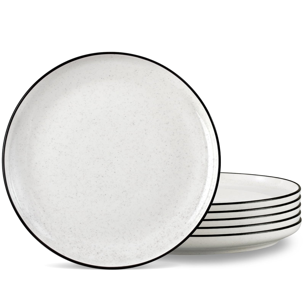 Plato SOVEGLEE blanco de 10-5 pulgadas para cena diaria, acabado liso y versátil.