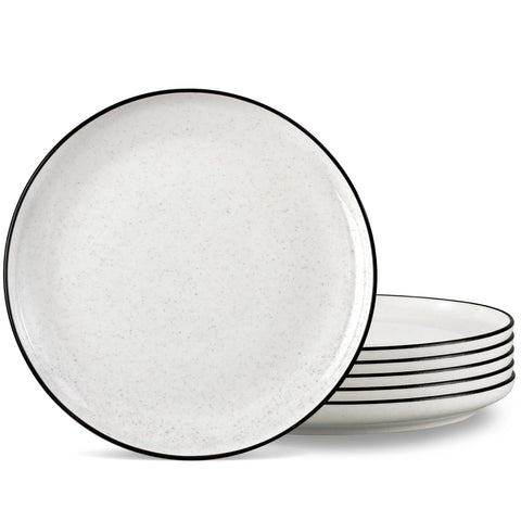 Plato SOVEGLEE blanco de 10-5 pulgadas para cena diaria, acabado liso y versátil.