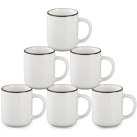 Taza SOVEGLEE de cerámica moteada para 12 oz, juego de 6.