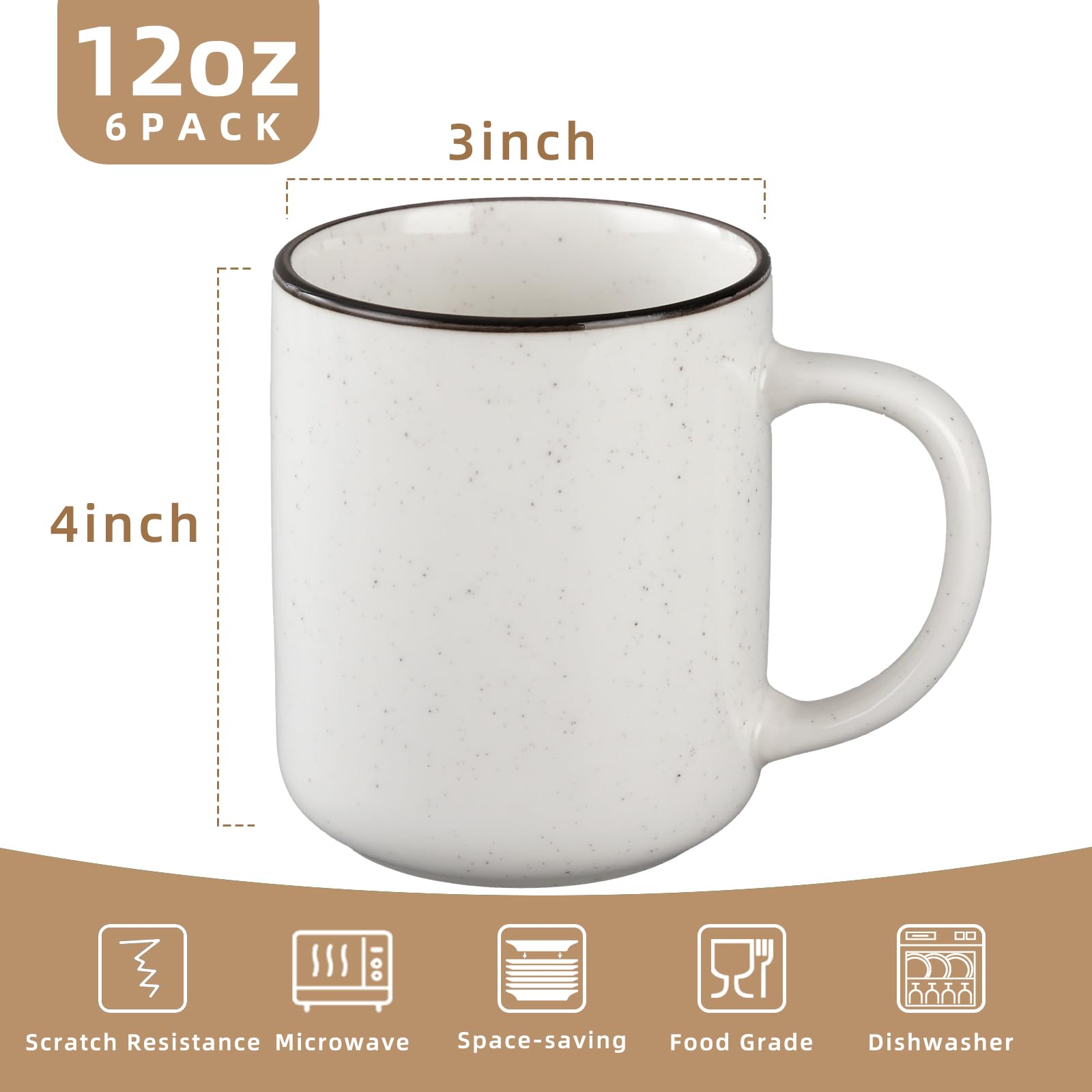 Desayunos con taza SOVEGLEE, diseño artesanal para mesa familiar.