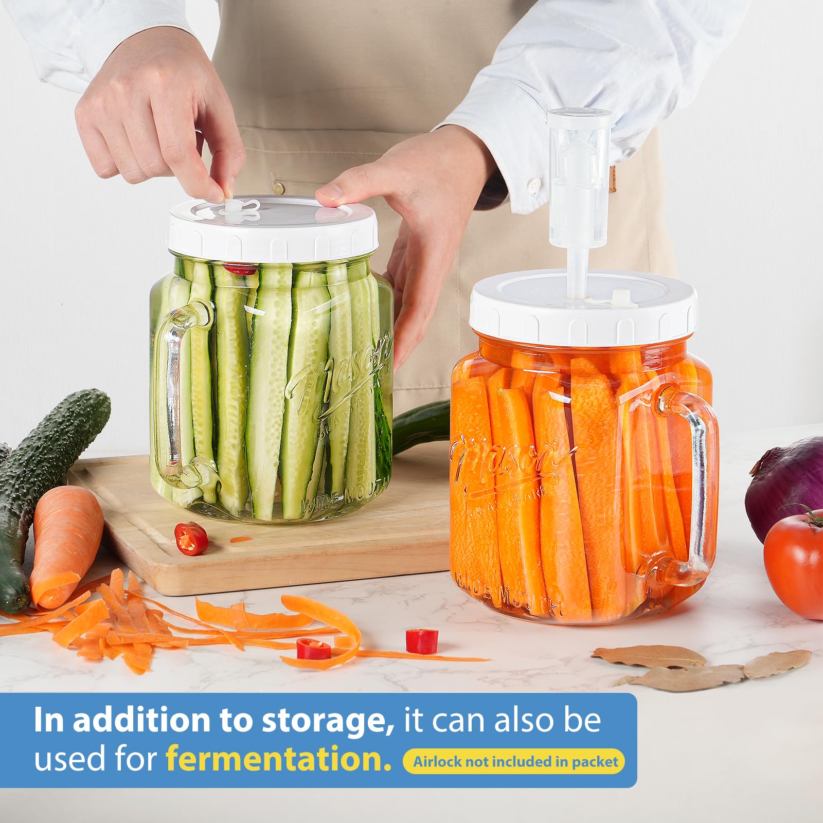 Sovietiep Jarras Vidrio Proyectos de bricolaje permiten usar como vaso o fermentación.