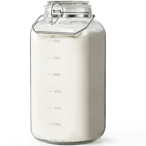Sovietiep tarro vidrio 2 galones con tapa hermética para conservar alimentos