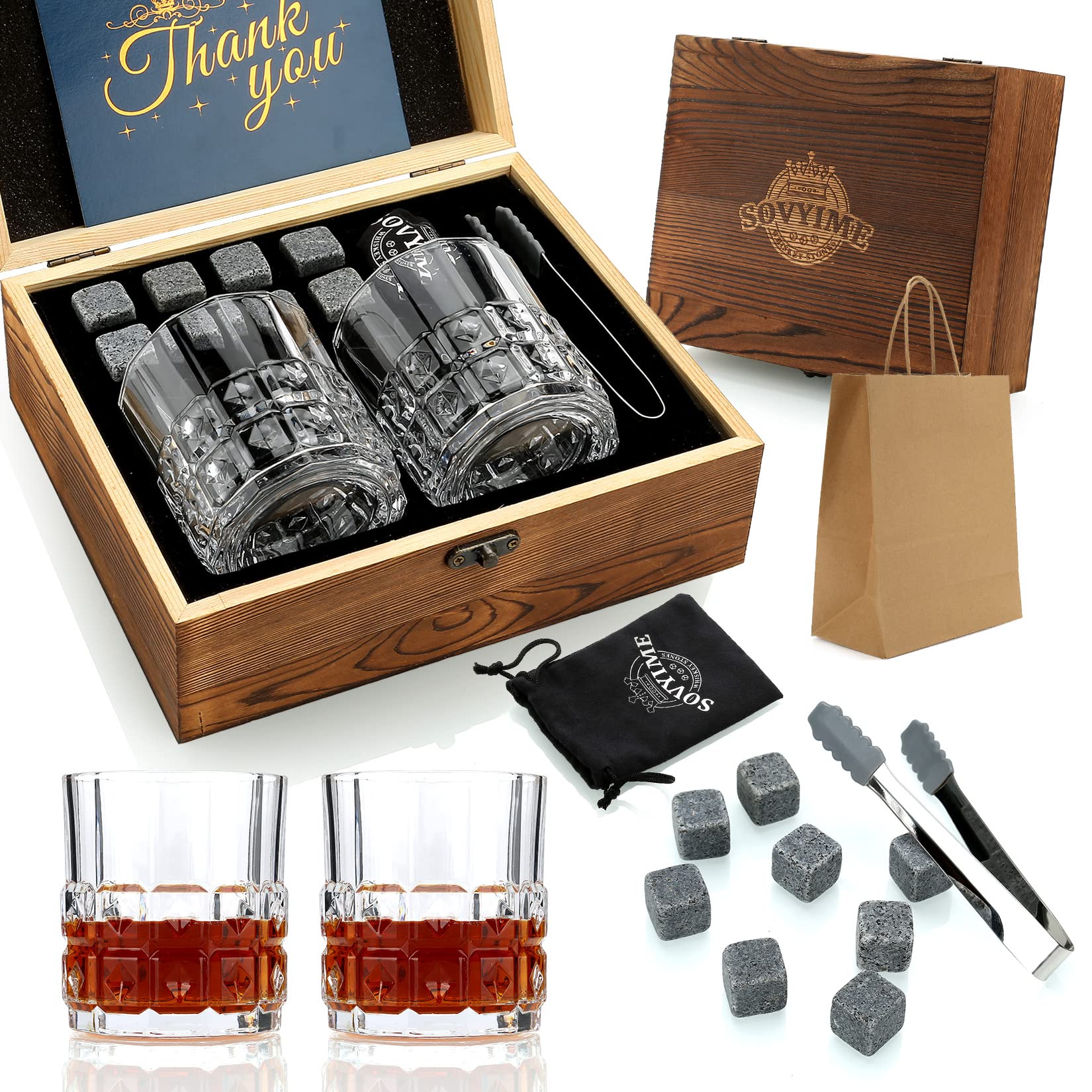Vasos Sovyime de whisky de cristal para degustación nítida y sabor pleno