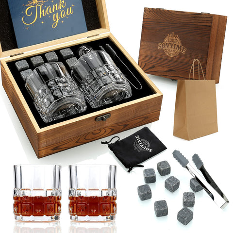 Vasos Sovyime de whisky de cristal para degustación nítida y sabor pleno
