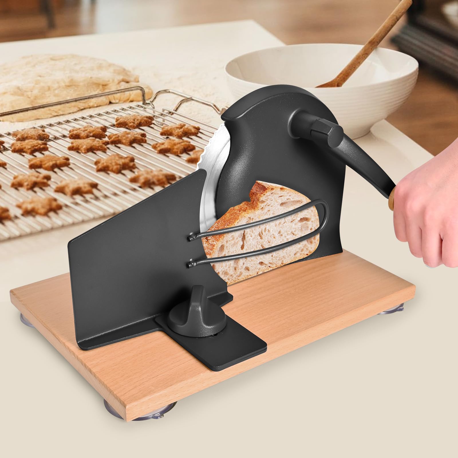 SOWKIPE cortador de pan manual ideal para casa o uso profesional