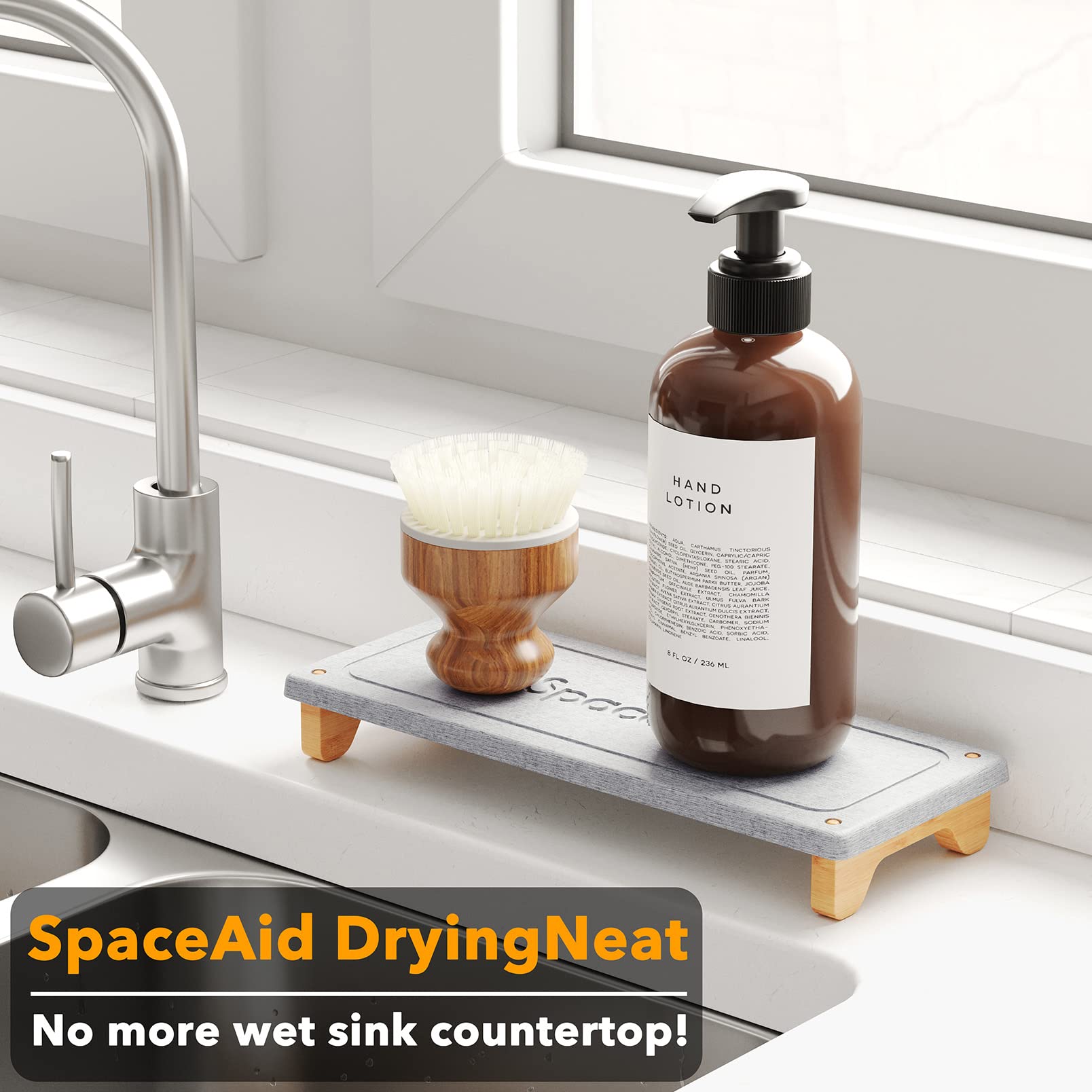 SpaceAid DryingNeat: diseño moderno que aporta orden a la encimera.