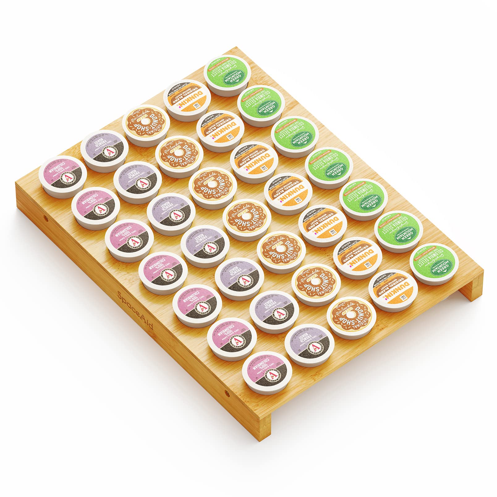SpaceAid organizador de cajón para cápsulas de café con 35 huecos.