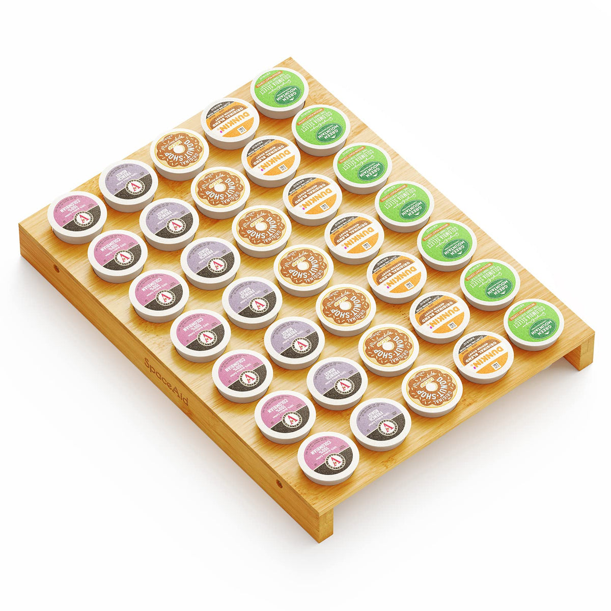 SpaceAid organizador de cajón para cápsulas de café con 35 huecos.