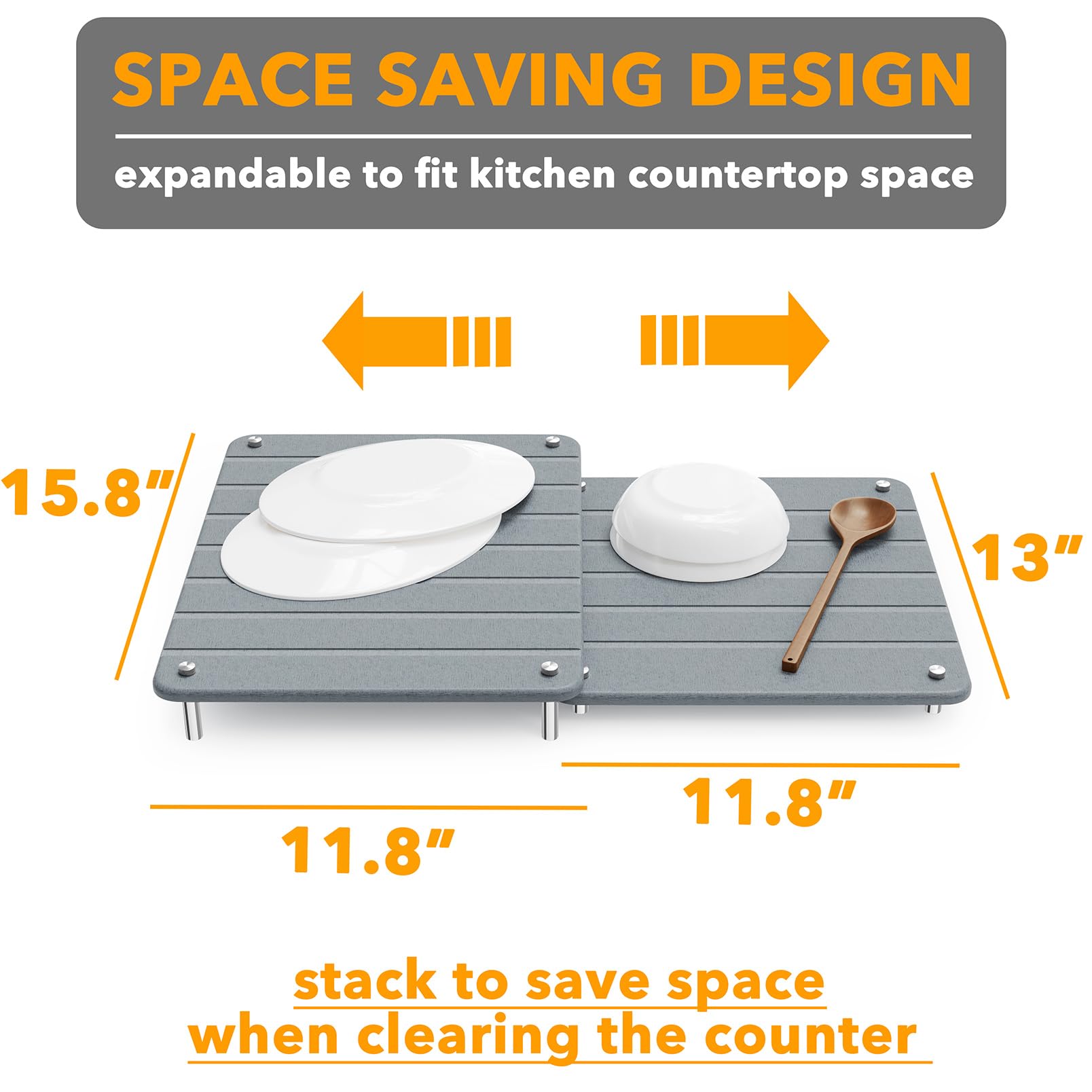 SpaceAid tapete piedra para utensilios, tazas y cepillos.