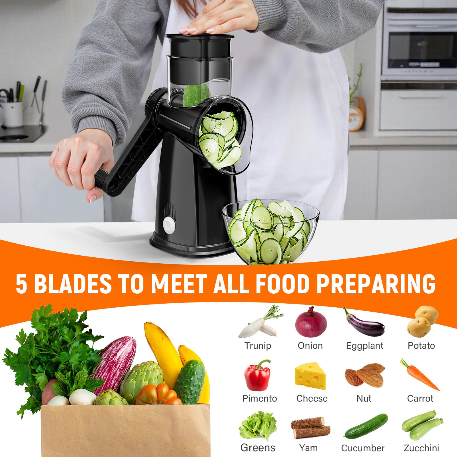SpaceHacks espiralizador para verduras para ensaladas creativas