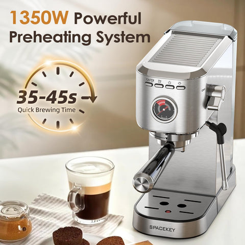 Spacekey cafetera modo americano para bebidas cortas o largas.