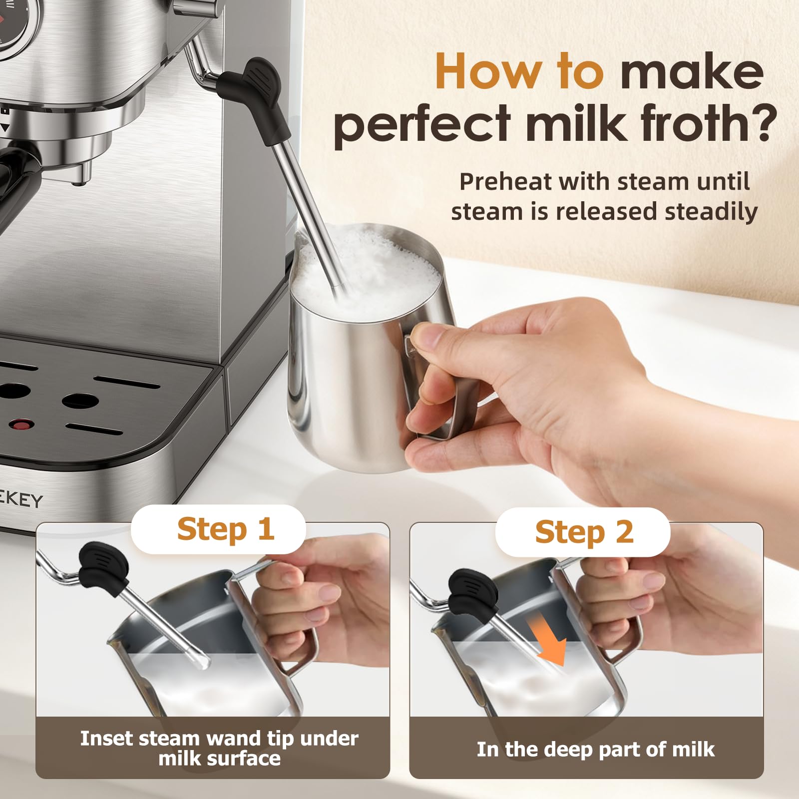 Spacekey cafetera taza espresso en cerámica para servir.