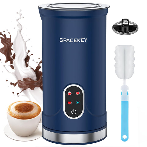 Spacekey espumador leche 4 en 1 en uso diario para latte cremoso.