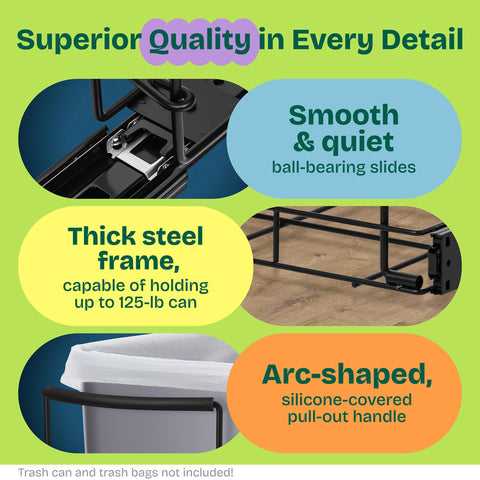 Spaces Tools estructura-acero-durable: soporte estable para basura de gran capacidad.
