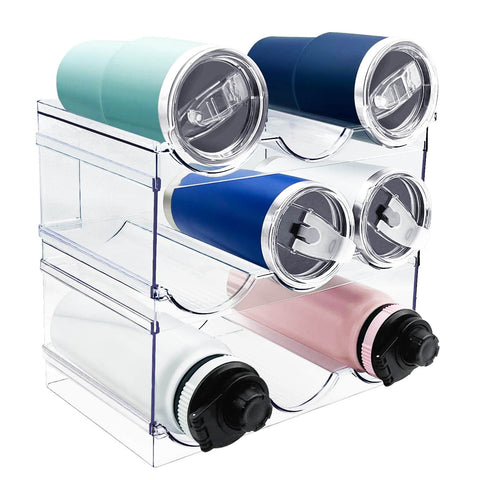 Spaclear organizador de botellas 3-pack para ahorro de espacio.