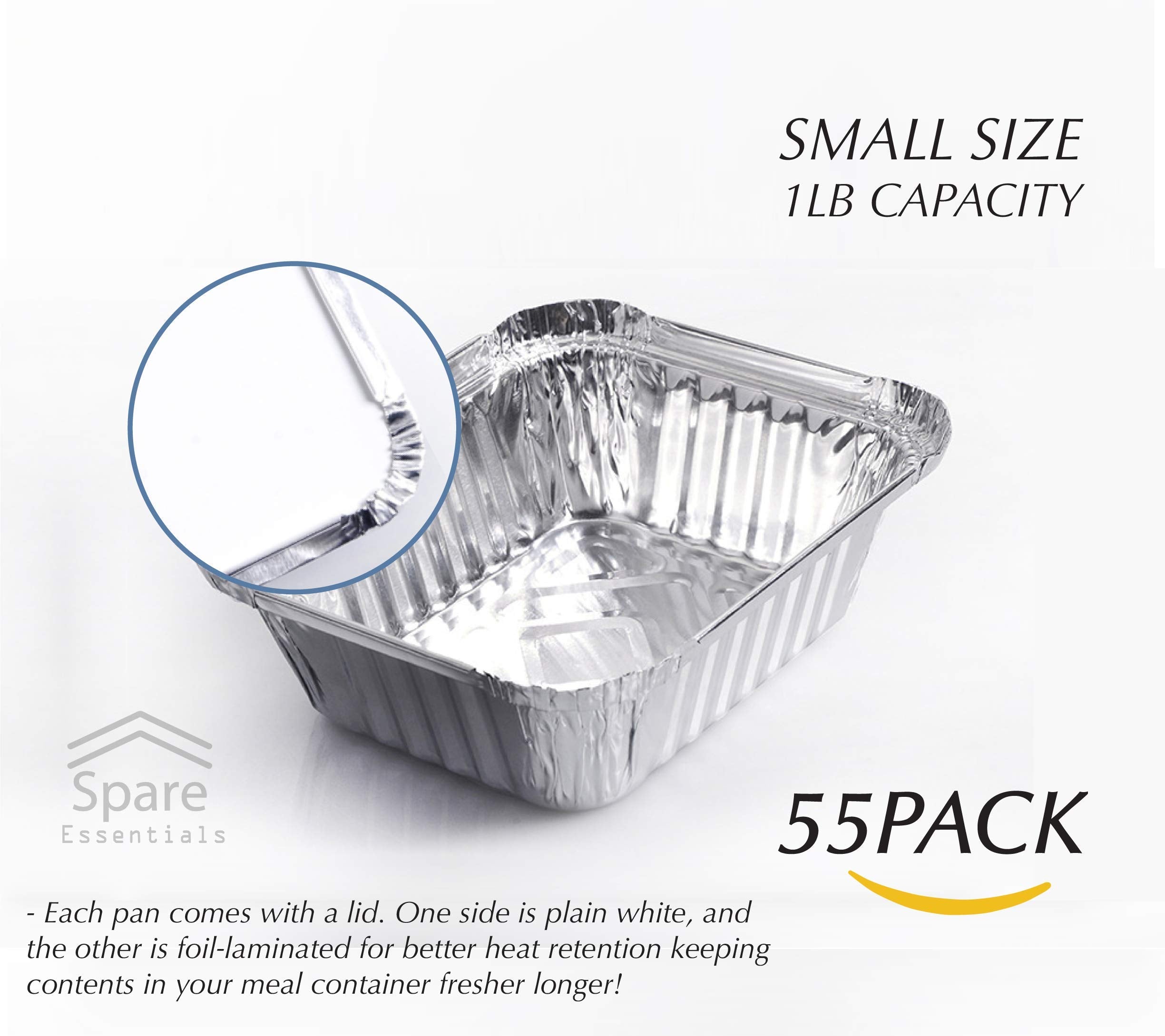 Spare Essentials contenedor aluminio para llevar con tapa, práctico para almuerzos.