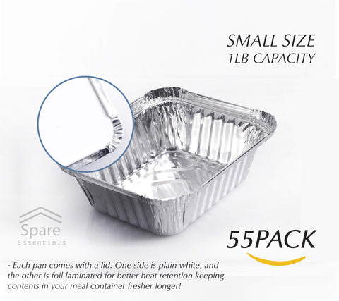 Spare Essentials contenedor aluminio para llevar con tapa, práctico para almuerzos.