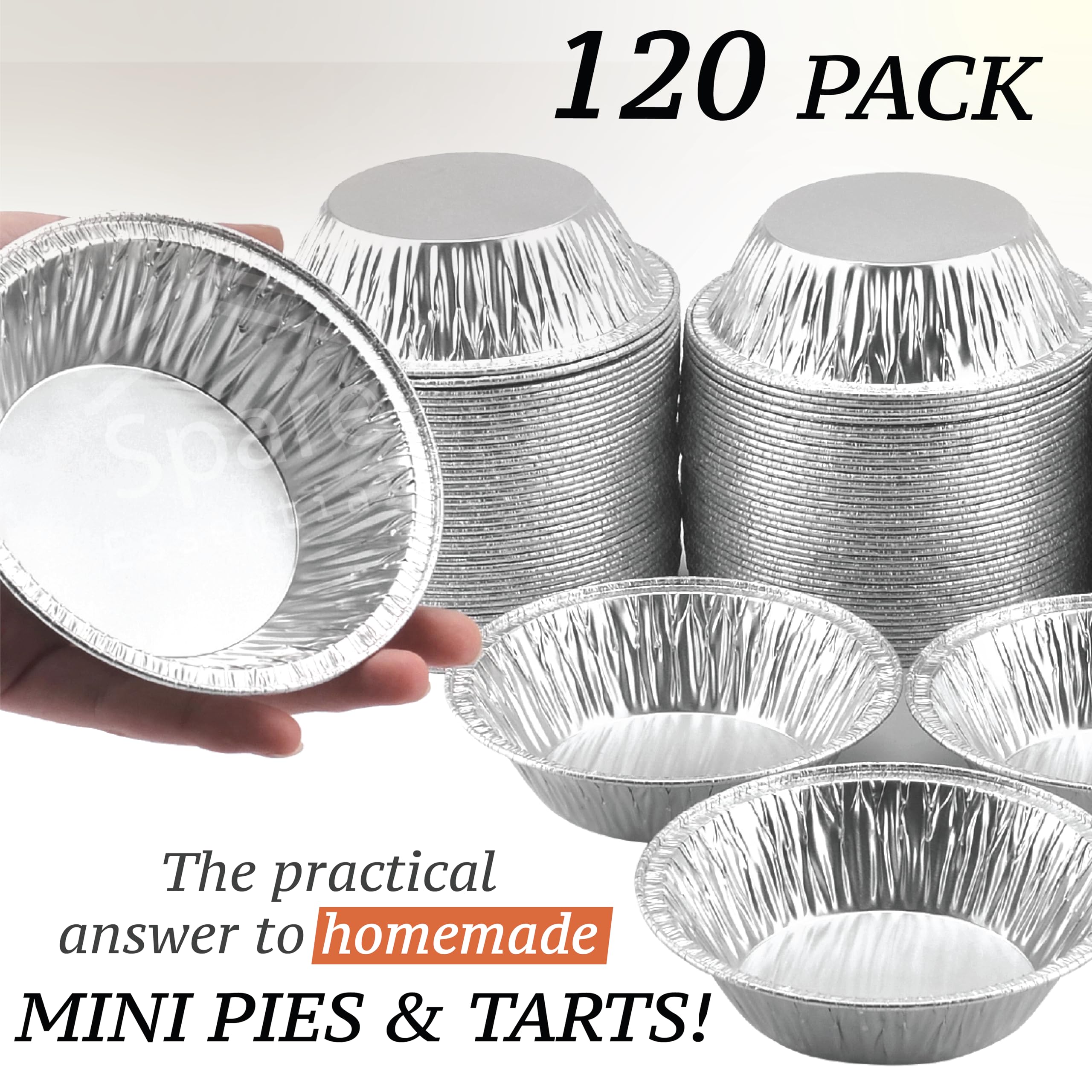 Spare Essentials mini pie para porciones individuales listas para servir.