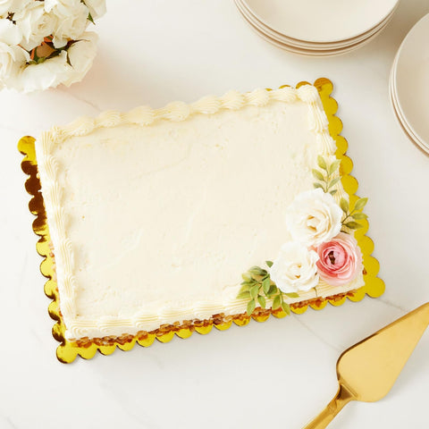 Sparkle and Bash base para cupcakes dorado rectangular 10x14, ideal para presentaciones festivas.