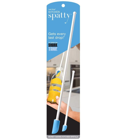 Spatty Daddy set azul 6 y 12 pulgadas, ahorro de alimentos al raspar frascos
