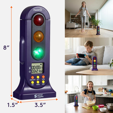 Special Supplies Stoplight Timer, ideal para casa y aula para rutinas visuales.