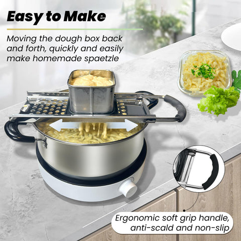SPEENSUN Prensa Spaetzle con mango ergonómico para cocción cómoda.