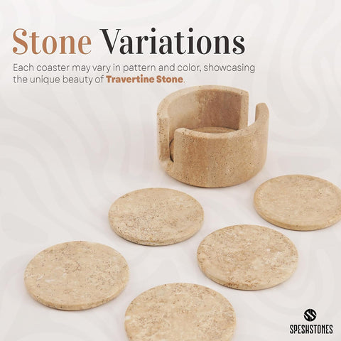 SPESHSTONES porta posavasos incluido, almacenamiento ordenado
