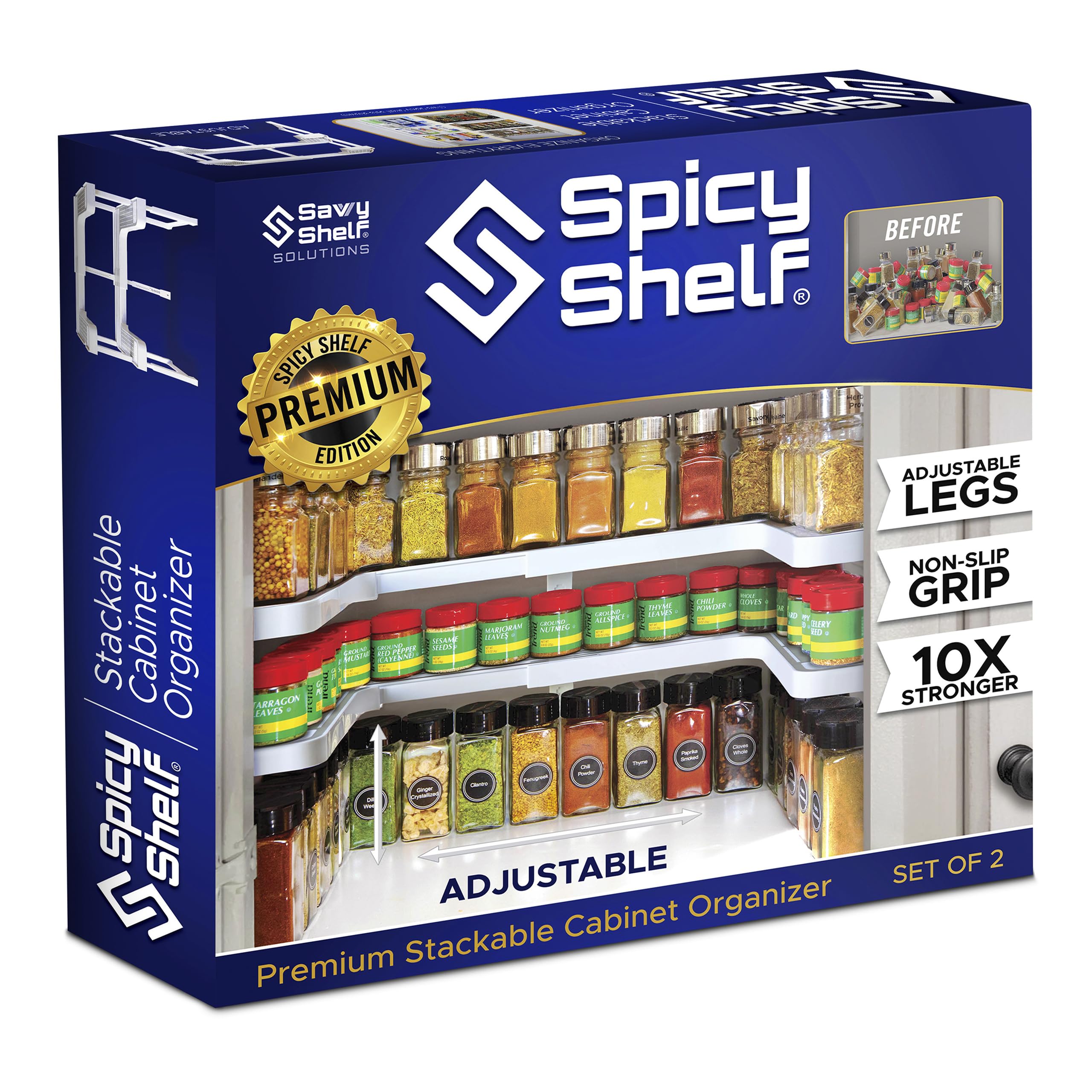 Spicy Shelf 3.0 estante expandible para armario, facilita la organización.