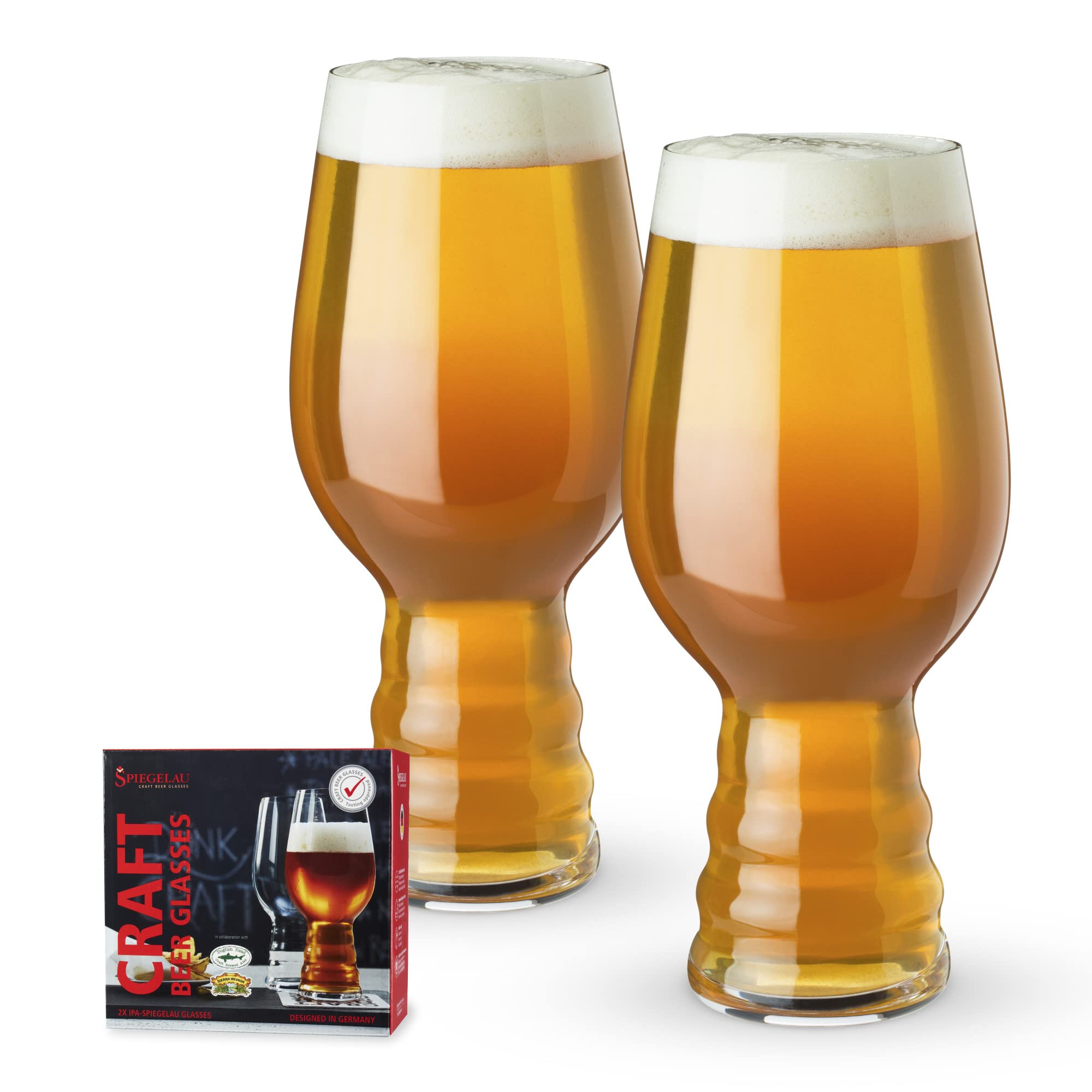 Vaso Spiegelau Craft IPA con borde láser para sorbos crujientes y aroma intenso